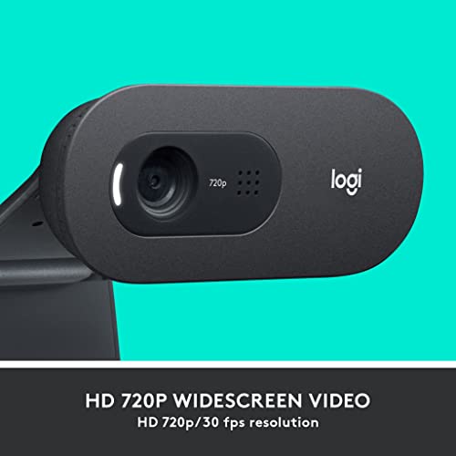 C505 Webcam HD - Videocamera USB Esterna 720p HD per Desktop o Laptop con Microfono a Lunga Portata, Compatibile con PC o Mac - Webcam - Immagine 3