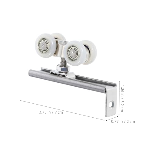 Ensamblaje de poleas para puerta corrediza Veemoon 2 piezas para instalación fácil y sin esfuerzo, kit de herrajes para puertas modernas miniatura 2