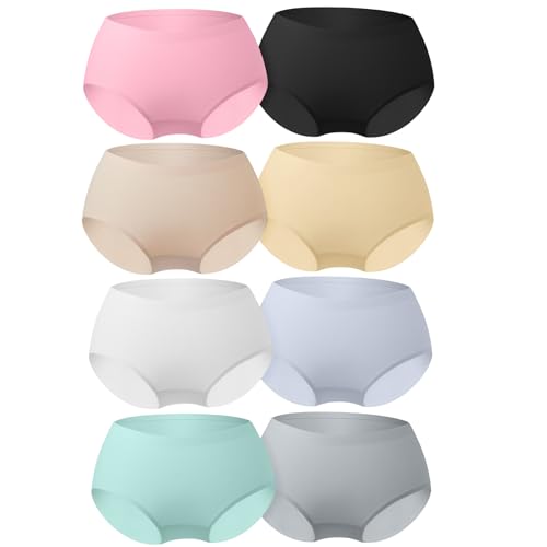 Girls Seamless Underwear Size 9-16 Full Coverage Panties for Girls Tagless Breathable Teen Underwear Multipack