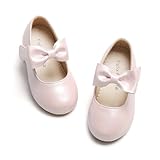 Felix & Flora Girls Mary Jane Flat Dress Shoe for Toddler Little Kid Party School (9 Toddler,Light Pink)