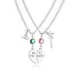 Flvkev Elphaba Galinda Friendship Matching Necklaces Witch Matching Necklace BFF Best Friends Necklaces Valentine's Day Accessories Christmas Gifts (style 1)