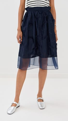 3.1 Phillip Lim Women's Tie Waist Midi Skirt with Organza Combo3