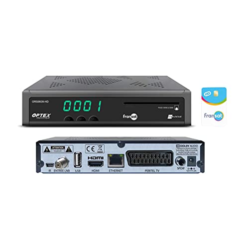 Récepteur Satellite HD ORS9939-HD – 4000 chaînes TV et Radio, Réception Multi-Satellites, Carte FRANSAT HD Incluse