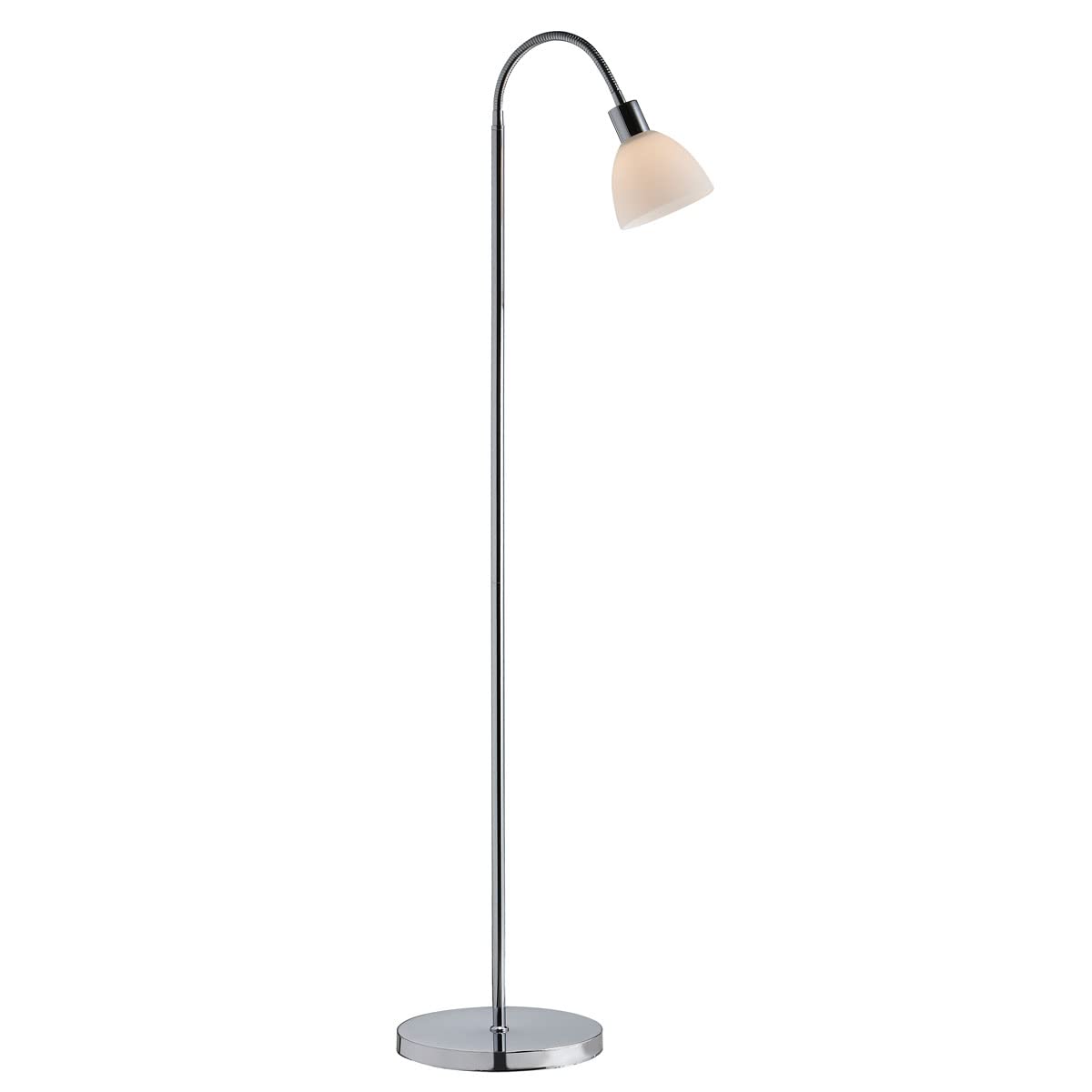 Floor Light Silver Ray Lamp With Adjustable Spot Head Chrome Glass Nordlux
