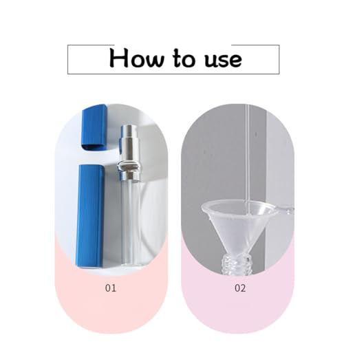 Image of AstonAndia 12ml Perfume Refill Bottle Refillable Perfume Bottle Mini Travel Empty Glass Spray Bottle with Extractor Pump,Funnel (Black)