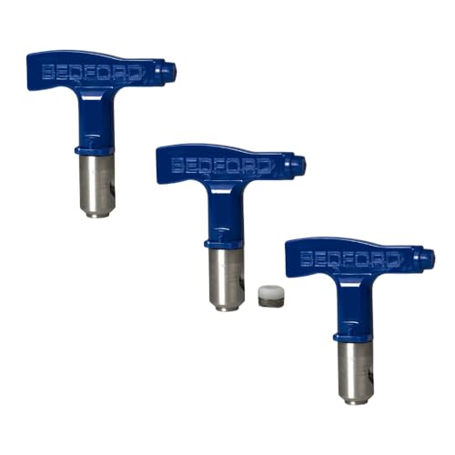 Bedford Precision 33-10617-3 Standard Large Barrel Tip 617, Reversible Tip - .017" Orifice 12-14" Fan, 3-Pack
