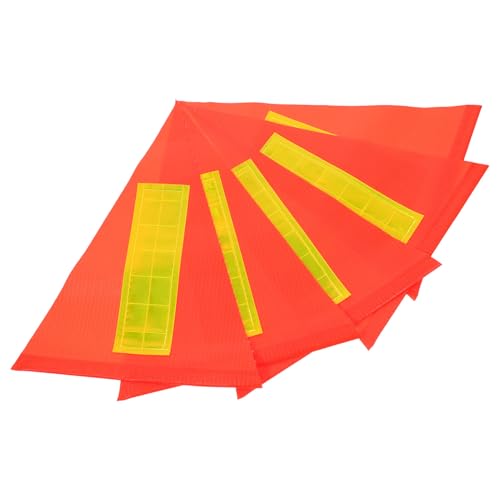 NAMOARLY Portable Bike Flag Decor 5pcs Safety Cycling Flag Bright Colors for Enhanced Visibility PVC Constructi