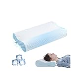 Memory Foam Pillow for Sleeping, Cooling Gel Ergonomic Contour Firmness Bed Pillow for Neck Shoulder Pain Relief, Cervical Orthopedic Pillow for Side, Back and Stomach Sleepers