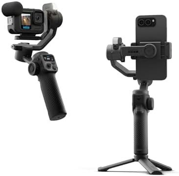 GoPro Fluid Pro AI 3-Axis Gimbal Stabilizer for GoPro Cameras and Smartphones, Subject Tracking, Lighting, Wireless Camera Control, Portable, Vlogging, 360° Rotation, Device Charging