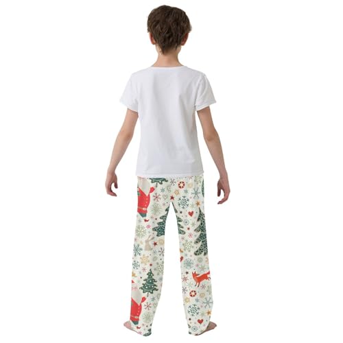 Boys' Pants Christmas Gnomes Santa Claus Fox Tree Long Bottoms Jogger Pants Elastic Waist Trousers with Pockets S-XL3