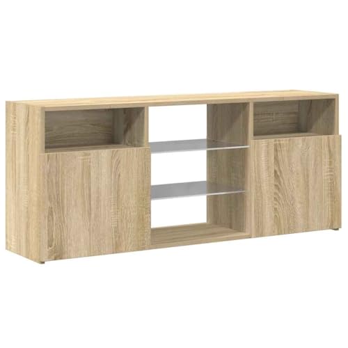 Miniatura 6 de Refined Armario Tv Con Luces Led Roble Sonoma 120x30x50 Cm