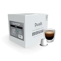 Nespresso® Compatible* Intense Home Compostable Coffee Capsules by Dualit | 50 Servings - 5 X 10 Pk of Premium Eco Friendly Fairtrade Coffee Pods - 100% Home Compostable Capsules