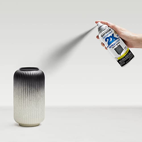 Rust-Oleum 249127-6Pk Painter's Touch 2X Ultra Cover Spray Paint, 12 Oz, Flat Black, 6 Pack #TOP4