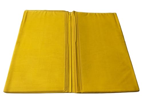 Image of Unstitched Cotton Astar /Lining /Cloth /Kapda Running into Meters for Suit,Sherwani,Kurti,Blouse /Choli,lehanga & Dress Materials(Available in 2,4,6 Meters Variation) (Yellow-2, 2 Meter)