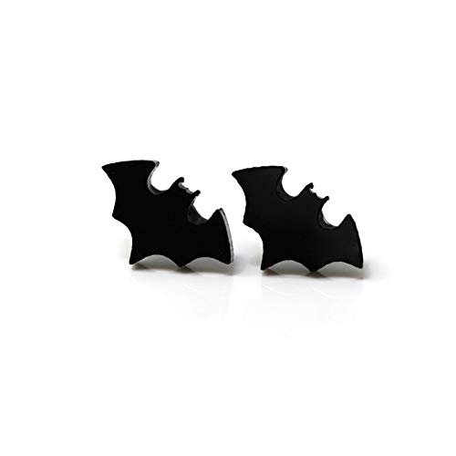 Metal Free Laser Cut Acrylic Earrings on Plastic Posts (Bat)