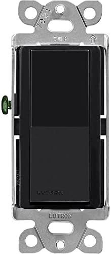 Lutron Claro On/Off Switch, 15-Amp/3-Way, CA-3PS-BL, Black