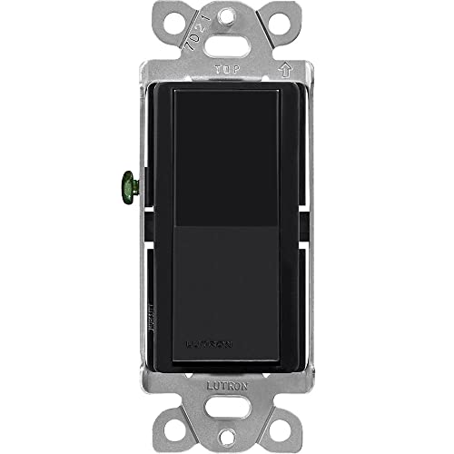 Lutron Claro On/Off Switch, 15-Amp/3-Way, CA-3PS-BL, Black