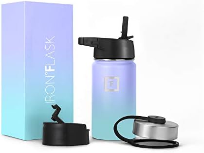 Iron Flask Sports Water Bottle - 945 ml, 3 Lids (Straw Lid), Vacuum Insulated Stainless Steel, Double Walled, Thermo Mug, Metal Canteen