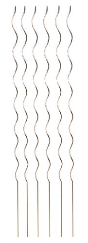 Image of Selections Tomato Spiral Support Metal Stakes Galvanised Pack of 6 (1.6m)