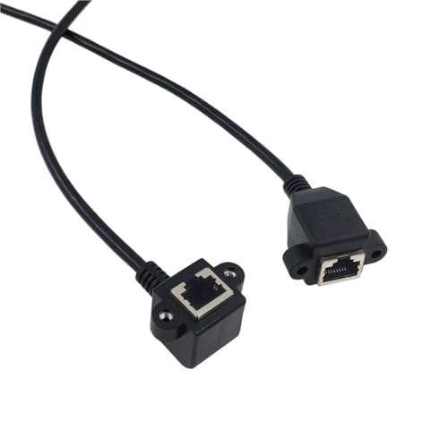 Cable de extensión Ethernet RJ45 de 90 grados con soporte de tornillo para panel 3