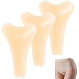 3-Pack Camel Toe Concealer for Women, Reusable Silicone Cameltoe Cover for Leggings & Swimsuits, Anti Cameltoe Underwear (Skin,3Pcs)