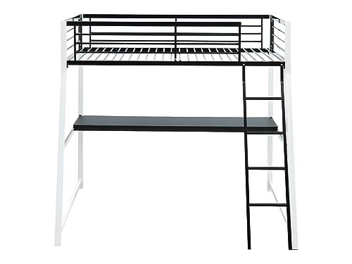 Vente-unique - Letto a soppalco con scrivania