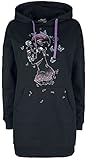 schwarzes Kapuzenpullover mit Print von Full Volume by EMP