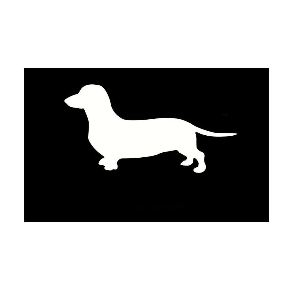 Dachshund Dog Vinyl Stickers Waterproof Decals for Cars Trucks SUVs Motorcycles(White)
