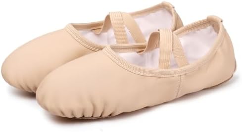 Dynadans Soft Leather Ballet Shoes/Ballet Slippers/Dance Shoes for Girls and Boys (Toddler/Little/Big Kid/Women)-Nude-12M Little Kid — view 4