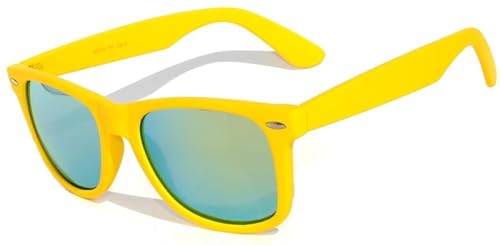 Kids Polarized Mirror Lens Sunglasses Protect Child's Eyes Matte Yellow