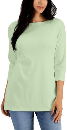 Karen S Boat Neck 3/4 Sleeve Top