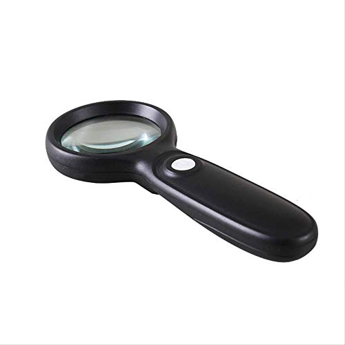 Loupe À Main Avec Éclairage Led Hd Personnes Âgées Enfants Lecture Réparation 5X Lentille En Verre Loupe Verre Verre Cover