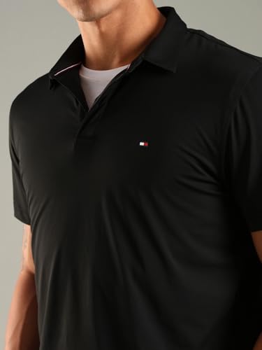 Image of Solid Regular Fit Cotton Polo T-Shirt