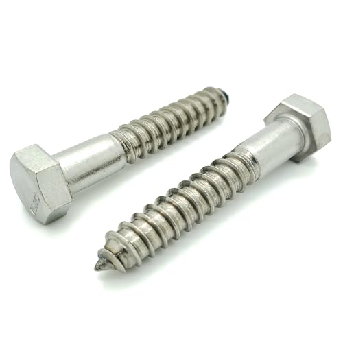 Atlantis Rail Easy S0980-L004 SS LEFT Hand Lag Screw Stud for 5/32 Cable-10 PK