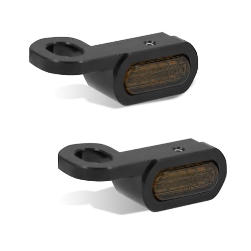 MOXRUQ 2 PCS Motorcycle Handlebar LED Turn Signals, Front Mini Flowing Led Turn Signal, Harley Turn Signals, Fit for Harley Sportster Dyna Kawasaki Vulcan Honda Shadow Yamaha V-Star Road Star (Black)