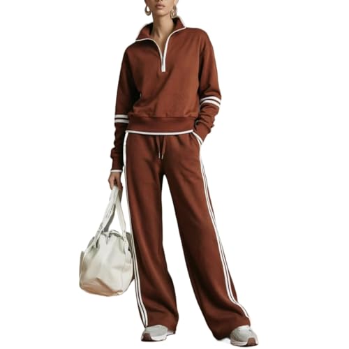 Sudadera con media cremallera negra y pantalón holgado para máxima comodidad en casa