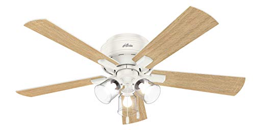 Image of Hunter Crestfield, Indoor, Ceiling Fan, Quiet, 52 inch, Fresh White