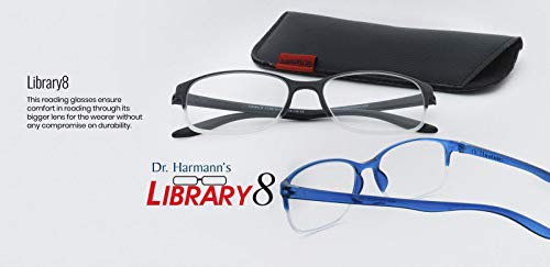 Image of DR.HARMANN'S READING GLASSES FULL RIM LIGHT WEIGHT FRAME (Model: Library 8)