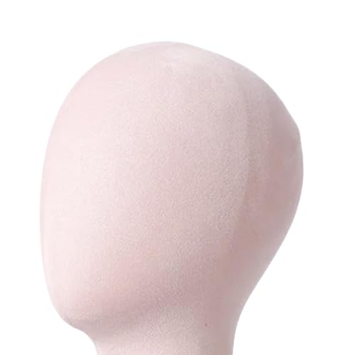 Luwecf Hat Display Stand, Mannequin Head, Metal Base Wig Display Holder, Glasses Headband Display for Personal, Barbershop Business, Pink