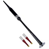 Bagpipe Practice Chanter for Beginners and Intermediate Learners – Easy-to-Use Training Instrument with Reed – Ideal for Bagpipe Lessons (Black Silver - Black Tip)