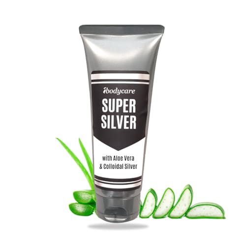 ibodycare Super Silver Colloidal Silver Gel Nano-Silver 45 PPM Skin Gel for Skin Comfort & Wellness, Healing, Moisturizing, and Soothing - 4 Oz, Various Sizes