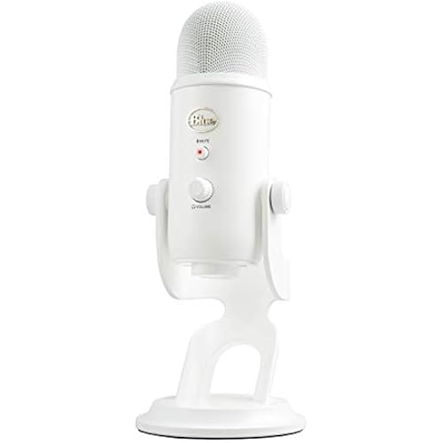 Logitech Creators Blue Yeti USB Microphone for Gaming, Streaming, Podcast, YouTube, Discord, PC, Studio Sound, Plug & Play-Whiteout