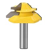 Hymnorq 45 Degree Lock Miter Router Bit 2 Inch Diameter with 1/2 Inch Shank for 3/4 Inch Thick Stock...