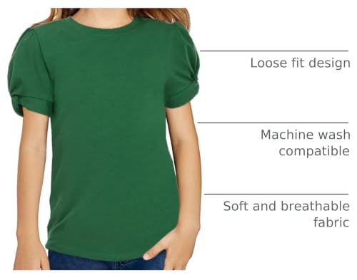 Image of Arshiner Girls T Shirts Twist Short Sleeve Summer Shirts Fashion Crewneck Tops Tee Blouse