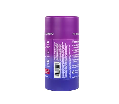 Crystal Magnesium Solid Stick Natural Deodorant, Non-Irritating Aluminum Free Deodorant for Men or Women, Safely and Effectively Fights Odor, Lavender + Rosemary, 2.5 oz