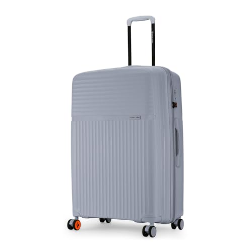 Image of Nasher Miles Krabi Expander Hard-Sided Polypropylene Check-in Luggage 28 inch | 75cm | 8 Wheels Large Trolley Bag for Travel | Suitcase (Grey)