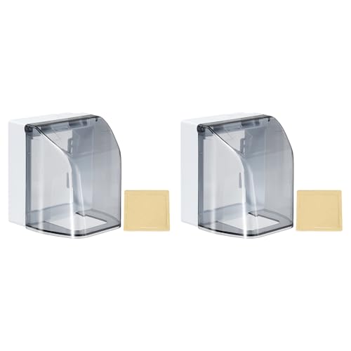 Fundas impermeables para toma de corriente tipo 86 de exterior y baño, negro transparente