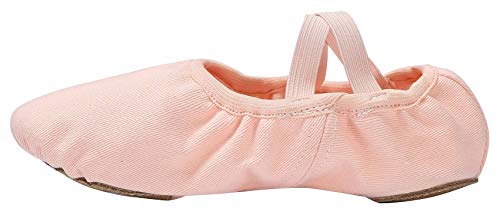 Image of Linodes Stretch Canvas Split Sole Ballet Shoe for Women and Girls Dance | Stretch canvas upper, Breathable, Leather split sole, Stretch-to-fit, For women and girls, Flexible, Comfortable, Lightweight