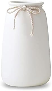 Wysokie, matowe, białe, ceramiczne wazony do dekoracji domu, na stół, klasyczny dekoracyjny wazon na kwiaty, na trawę pampasową, 20 cm