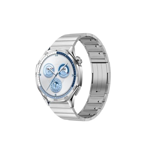 [LOKLNEYK] �ɓK������Huawei GT6/GT6 Pro/ 5 /46mm�o���h�ɓK������22mm�X�e�����X�X�`�[���o���h(Silver,For Huawei Watch 5 46mm)